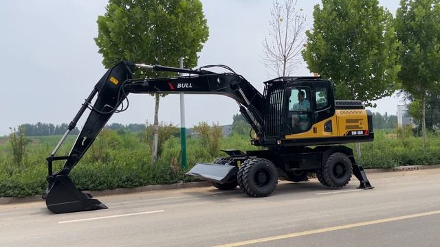 ЭКСКАВАТОР КОЛЕСНЫЙ BULL EW180-PLUS смотреть онлайн