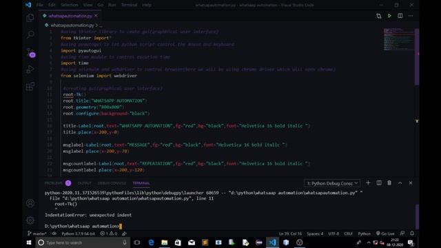 Send bulk of WhatsApp messages using Python(WhatsApp Automation) смотреть онлайн