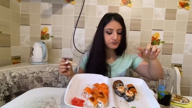 Sushi Rolls ,Мукбанг с утра