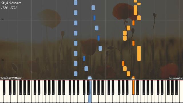 Mozart - Rondo in D Major K485 | Piano Synthesia | Library of Music смотреть онлайн