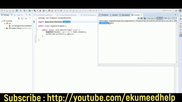 Supplier functional interface in java 8 смотреть онлайн