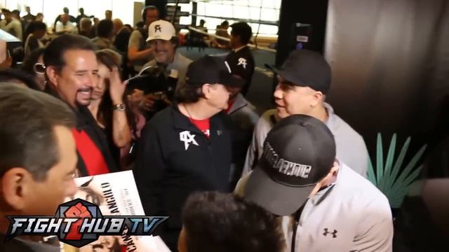 Canelo Alvarez vs. Alfredo Angulo- Alvarez mobbed by fans behind the scenes смотреть онлайн