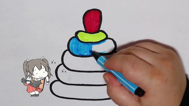 Draw toy pyramid for children | Рисуем игрушка пирамида для детей смотреть онлайн