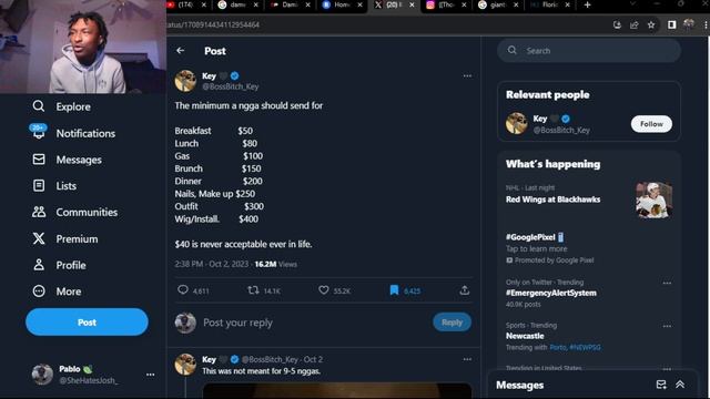 FEMALE SAYS MINIMUM AMOUNT OF MONEY A MAN SHOULD SEND TO A FEMALE! (REACTION & THOUGHTS!!) смотреть онлайн