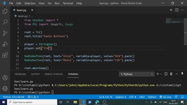 Advanced Python - 8 | Using Radio Buttons | Tamil смотреть онлайн