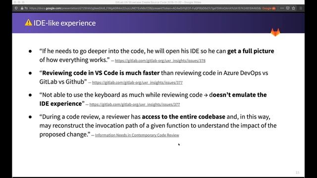 UX Showcase: Code Reviews