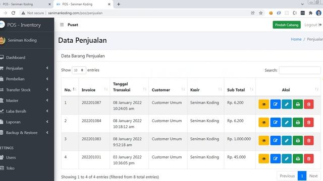 POS Seniman Koding V6 - Fitur Backup Restore Database SQL смотреть онлайн