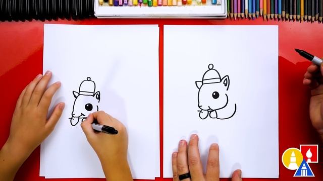 How To Draw A Cute Fall Squirrel Cartoon