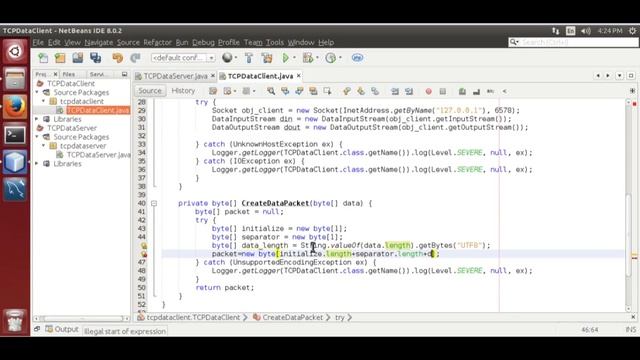 TCP Socket : Data Transfer without Single byte loss using Java смотреть онлайн
