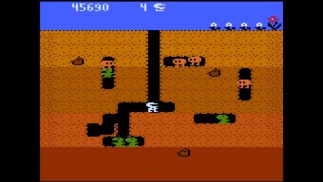 Dig Dug Atari 5200 Gameplay