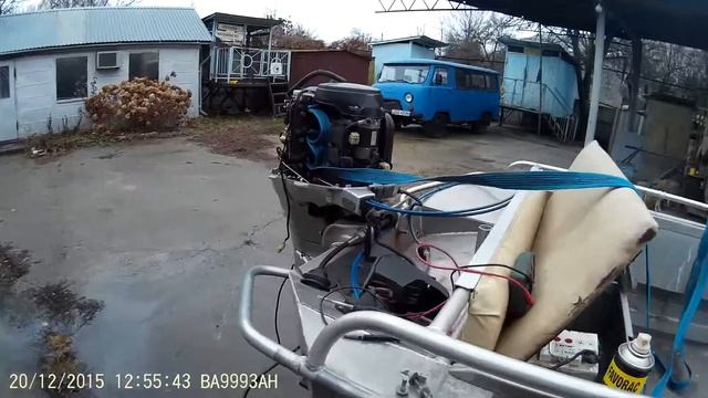 HONDA BF40. Первый запуск после переборки. смотреть онлайн