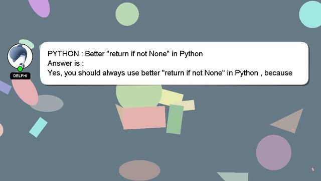 PYTHON : Better "return if not None" in Python смотреть онлайн