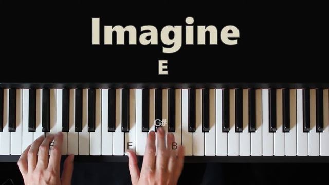 How To Play Imagine On Piano By John Lennon - Easy Tutorial смотреть онлайн