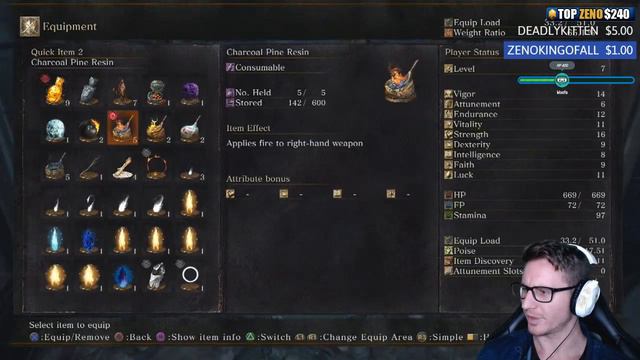 Dark Souls 3 - NO LEVELING WARRIOR CLASS RUN смотреть онлайн