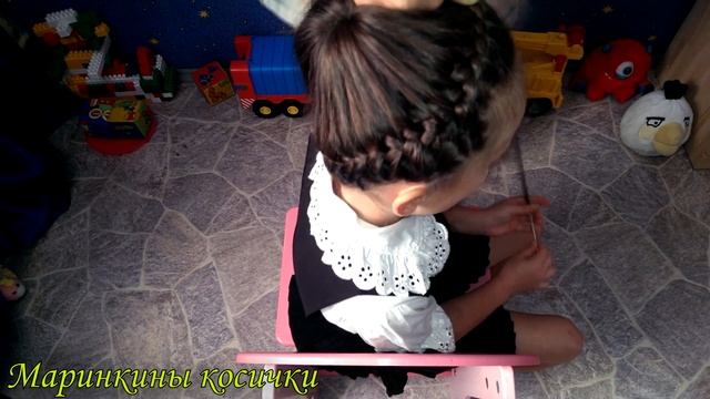 Прическа для девочки из обычной косы. БЫСТРО и ЛЕГКО| Girl hairstyle смотреть онлайн