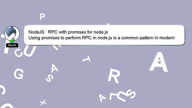 NodeJS : RPC with promises for node.js смотреть онлайн