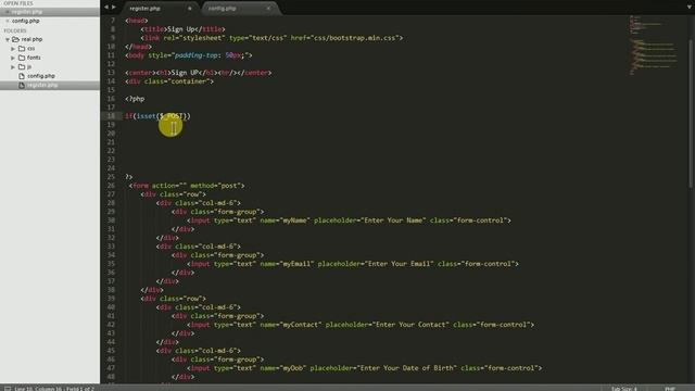 How to make registration form and insert record to database with PHP смотреть онлайн