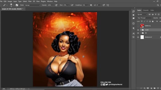 How to Design a Club Party Poster or Flyer I Photoshop Tutorial смотреть онлайн