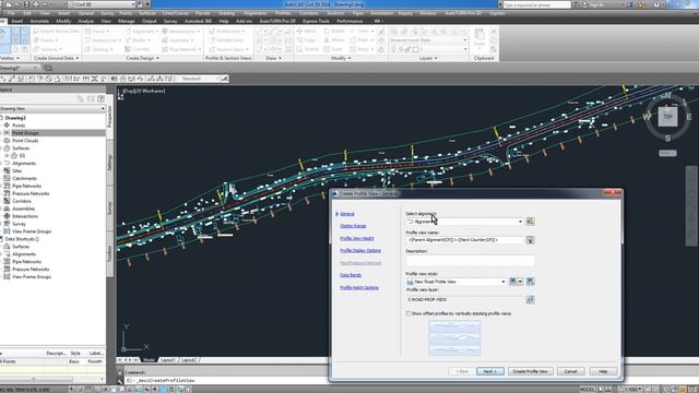 Create Surface Profile and Create Profile View in Civil 3D смотреть онлайн