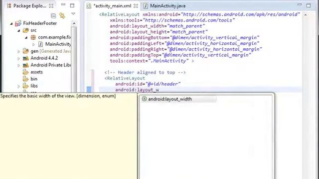 Create Fixed Header and Footer in Android App Tutorial 1 смотреть онлайн