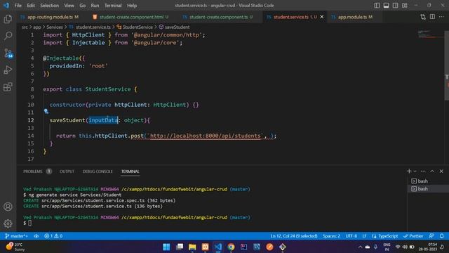 Angular CRUD - 1: How to insert data using API in Angular 16 CLI w/ Form Validation } Angular Tuts смотреть онлайн