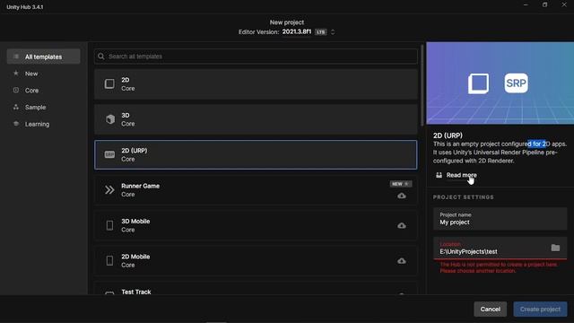 03 How To Create A New Project using Unity Hub 3.4.1 смотреть онлайн