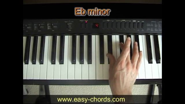 Ebm Piano Chord - how to play E flat minor chord on the piano смотреть онлайн