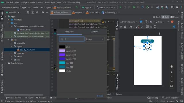 How to make custom button in android app 2022 | android studio | kotlin смотреть онлайн