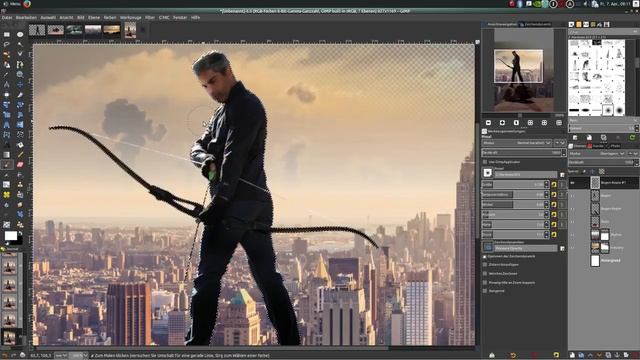 Gimp 2.9/2.10 Poster Composing Tutorial Deutsch - Bogen