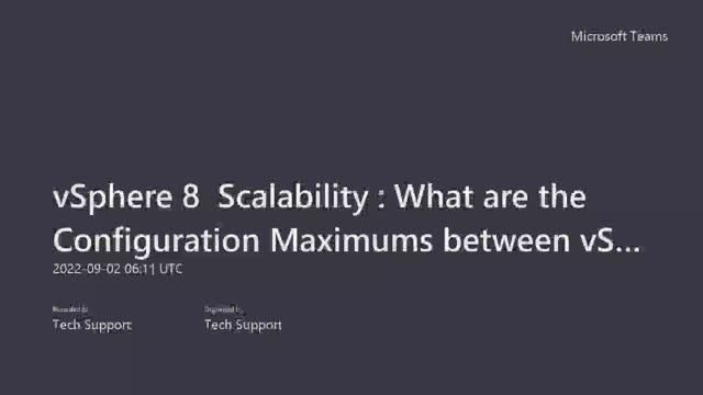 VSphere 8 Scalability || What Are The Configuration Maximums Between VSphere 7 & VSphere 8?