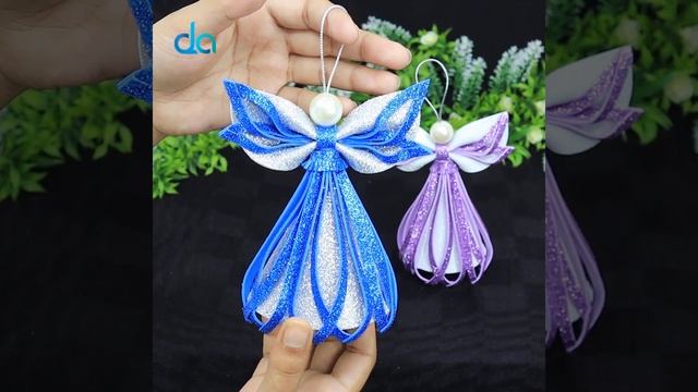 4 Amazing Christmas Angel Ornaments Making from Glitter Foam ? Do It Together смотреть онлайн