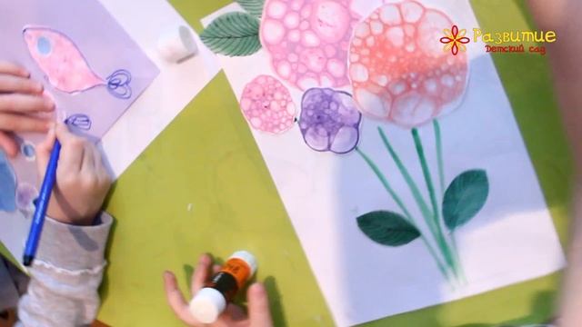 Экспериментирование: рисование мыльными пузырями. Вторая часть. смотреть онлайн