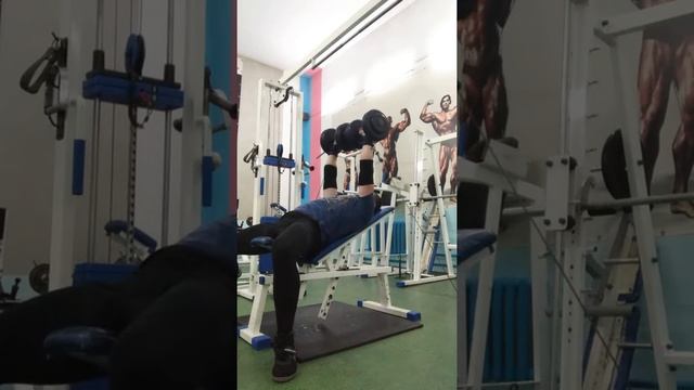 В конце жим гантелей в кросовере. 1й подход 22.5кг плюс 10кг в кросовере. (критика приветствуется) смотреть онлайн