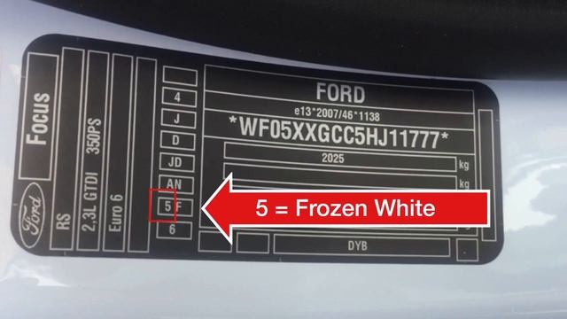 Where is the Paint Code / Colour Code Location on a Ford Focus Mk3 2019 - 2012. All Models смотреть онлайн