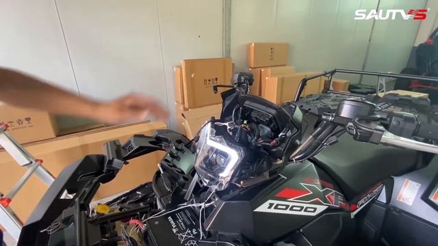 Installation of SAUTVS High Beam for Polaris Sportsman XP 1000 2021-2023 Accessories смотреть онлайн