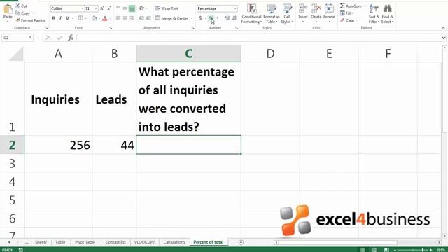 How to Calculate the Percentage of a Total in Excel смотреть онлайн