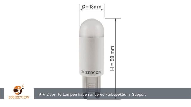 SEBSON 10er-Pack G9 LED 2W Lampe – vgl. 25W Glühlampe – 180 Lumen – G9 LED warmweiß – LED смотреть онлайн