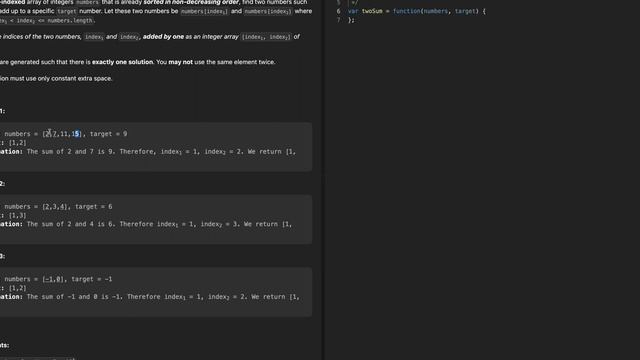 167. Two Sum II - Input Array Is Sorted смотреть онлайн