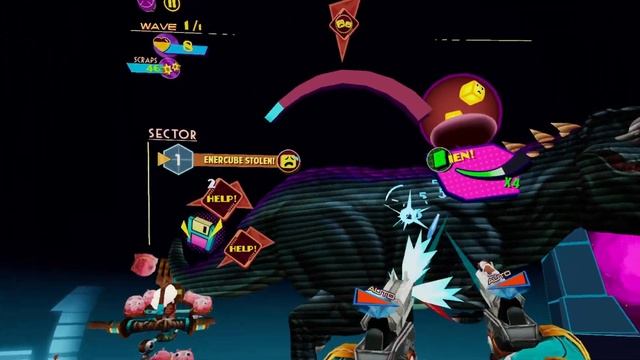 [Captain Toonhead vs the Punks from Outer Space] VR Gameplay (NEW Survival Mode) (SteamPC-VR) смотреть онлайн