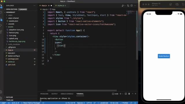 React Native Tutorial 56 - Button | React Native Elements смотреть онлайн
