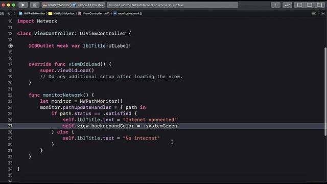 Swift Tutorials: Detect change in internet connection using Network framework смотреть онлайн