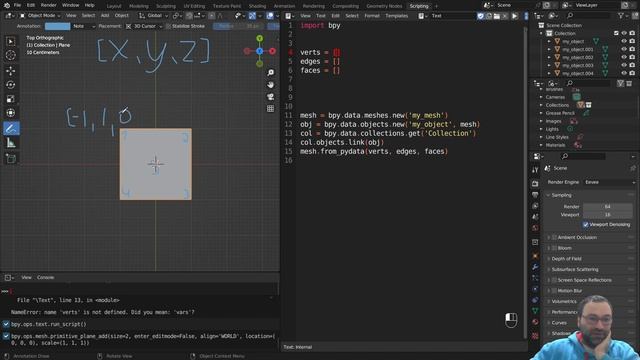 blender python bpy pyramid смотреть онлайн