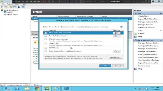Citrix Storefront error- No logon methods are available on this platform. смотреть онлайн