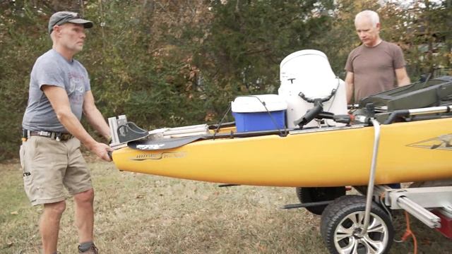 Hobie Kayak, Custom Kayak Trailer.. Honda 2.3 Outboard Motor All DIY смотреть онлайн