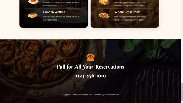 Restaurant sites Lay out design | WordPress Site | 2020 смотреть онлайн