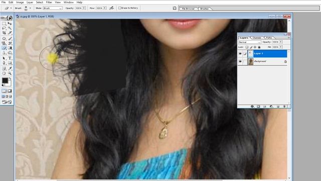 How to create hair brush in photoshop | Adobe Photoshop 7.0 Tutorial for Beginners in Hindi/Urdu смотреть онлайн