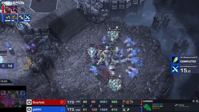 StarCraft 2: Scarlett gets MOTHERSHIP Rushed! смотреть онлайн
