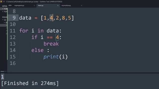 How to exit a for loop in Python ? смотреть онлайн