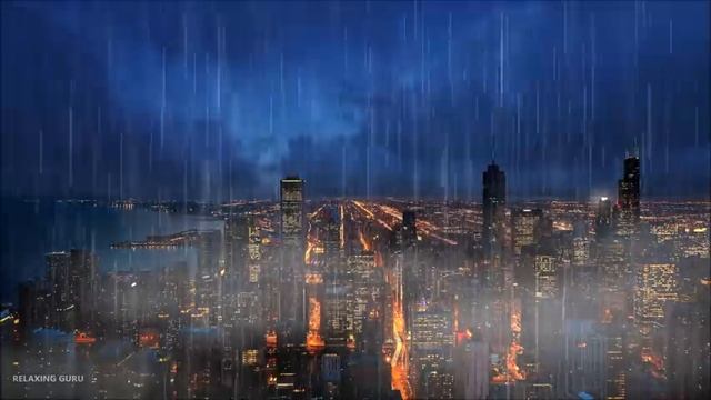 Loud Thunderstorm Sounds over Chicago | Rain with Thunder and Lightning Sound Effects for Sleeping смотреть онлайн