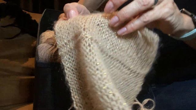 Part 1. Вяжу кардиган/кимоно | пряжа Alize Angora Gold Simli |